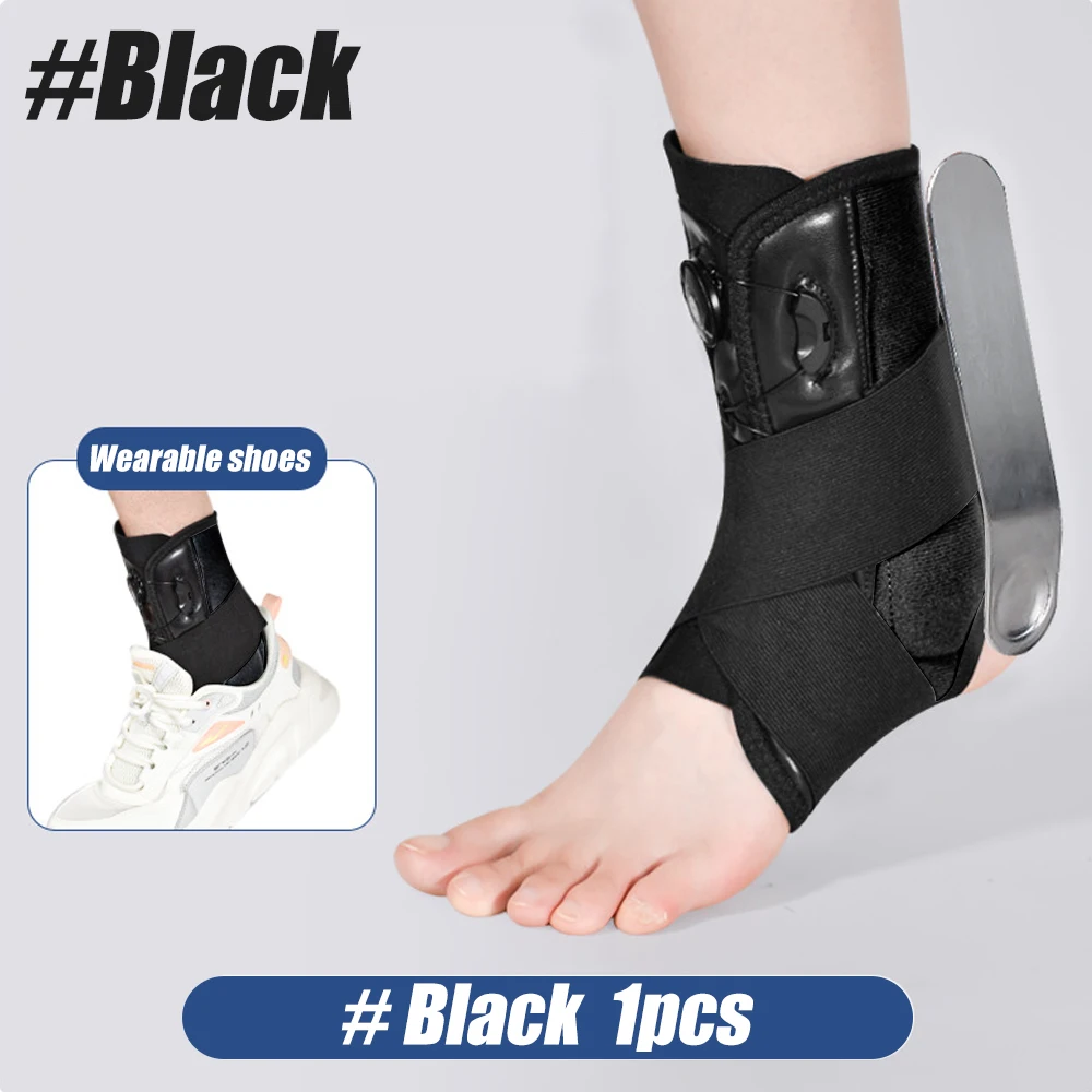 1PCS Heavy-Duty Ankle Brace with Aluminum Plates- Adjustable Lace-Up Support for Plantar Fasciitis-Stabilizing Brace for Running - Image 8