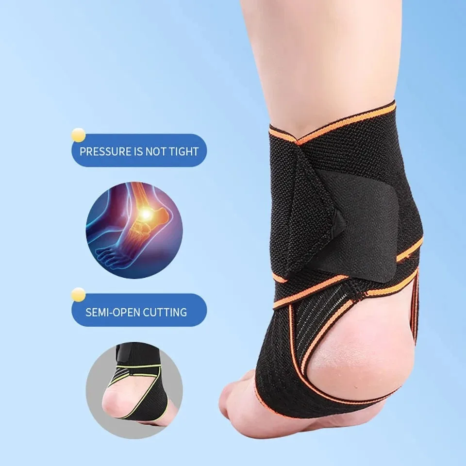 Professional Elastic Ankle Support Brace Sports Strain Wraps Bandages Weave Ankle Protector for Fitness Running Basketball - Image 3