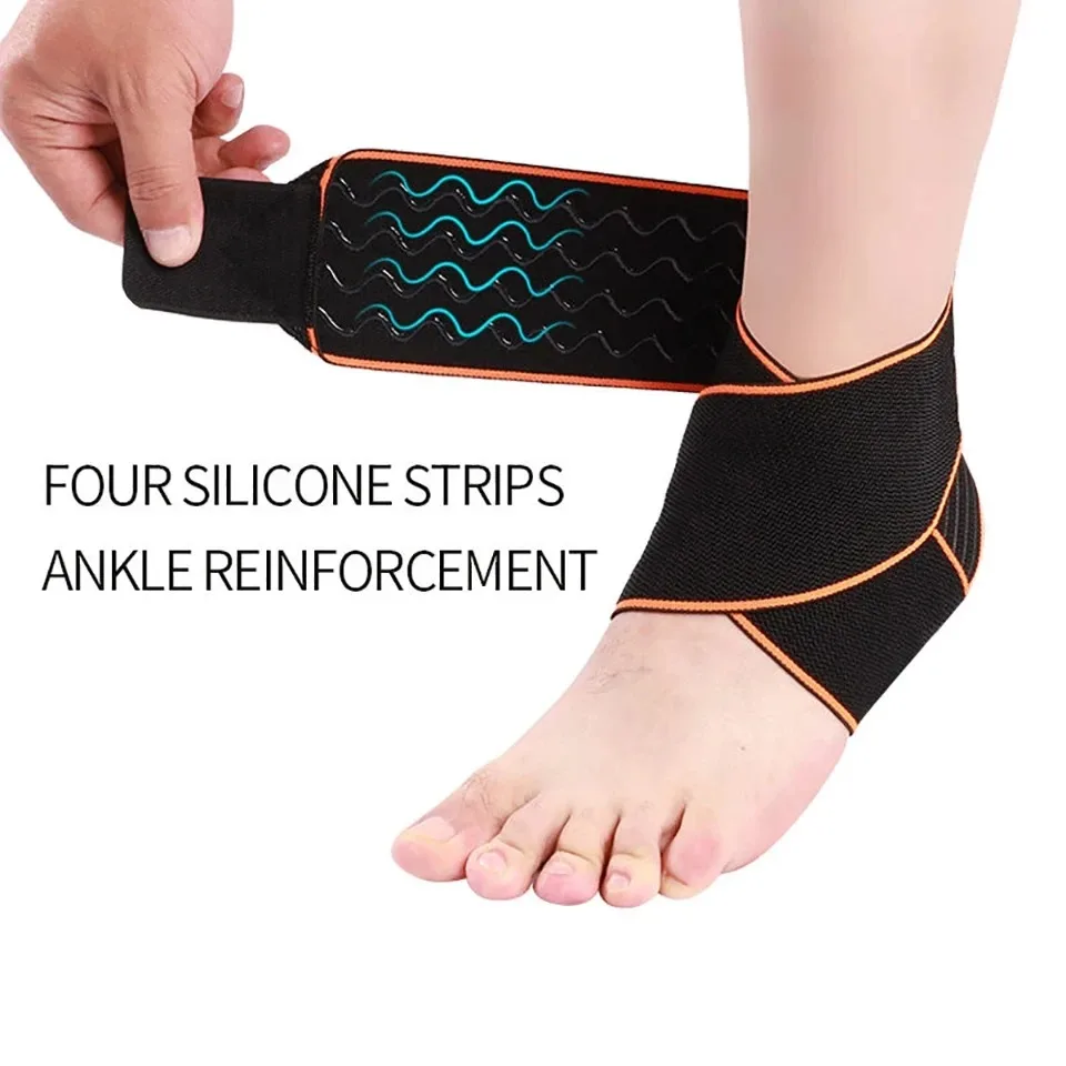 Professional Elastic Ankle Support Brace Sports Strain Wraps Bandages Weave Ankle Protector for Fitness Running Basketball - Image 4
