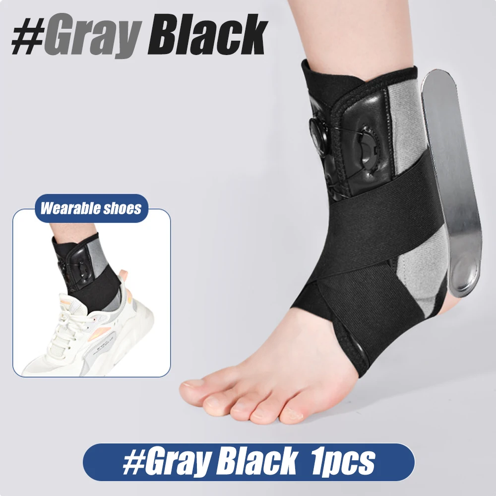 1PCS Heavy-Duty Ankle Brace with Aluminum Plates- Adjustable Lace-Up Support for Plantar Fasciitis-Stabilizing Brace for Running - Image 7