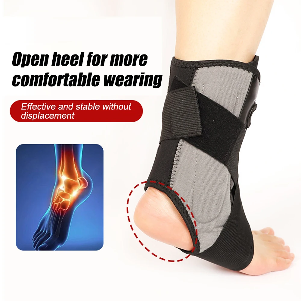 1PCS Heavy-Duty Ankle Brace with Aluminum Plates- Adjustable Lace-Up Support for Plantar Fasciitis-Stabilizing Brace for Running - Image 4