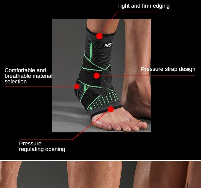 Adjustable Elastic Ankle Brace Compression Sleeve Foot Support Stabilizer for Plantar Fasciitis Achilles Tendonitis Sports Sock - Image 14