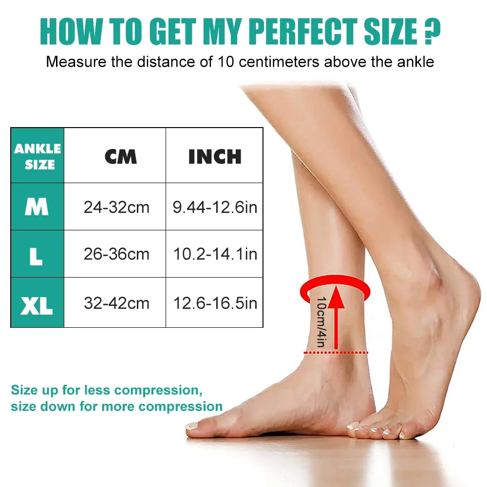 Achilles Tendon Support Brace, Plantar Fasciitis Sock,Ankle Compression Sleeve For Running,Tendonitis and Flat Feet Relief - Image 3